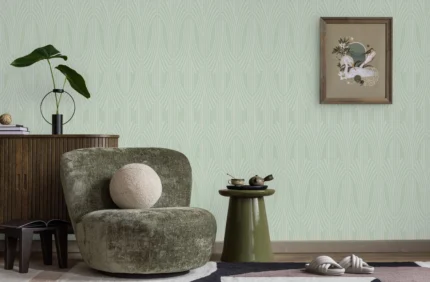 Green Embossed Wallpaper – Natural Elegance (24102-4)